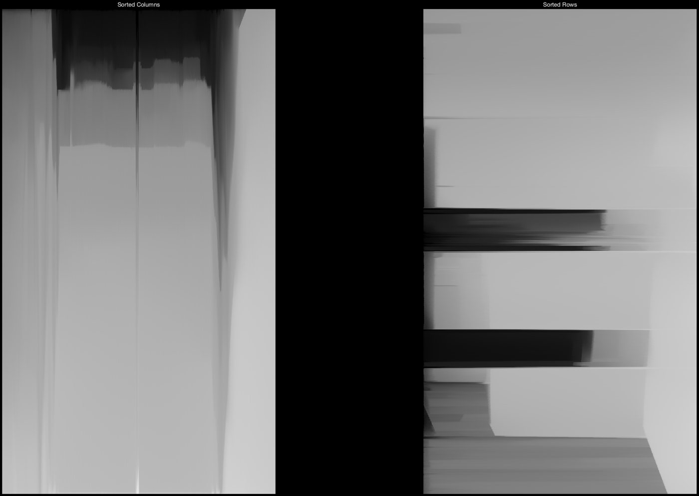 Filing cabinet image with sorted columns and rows