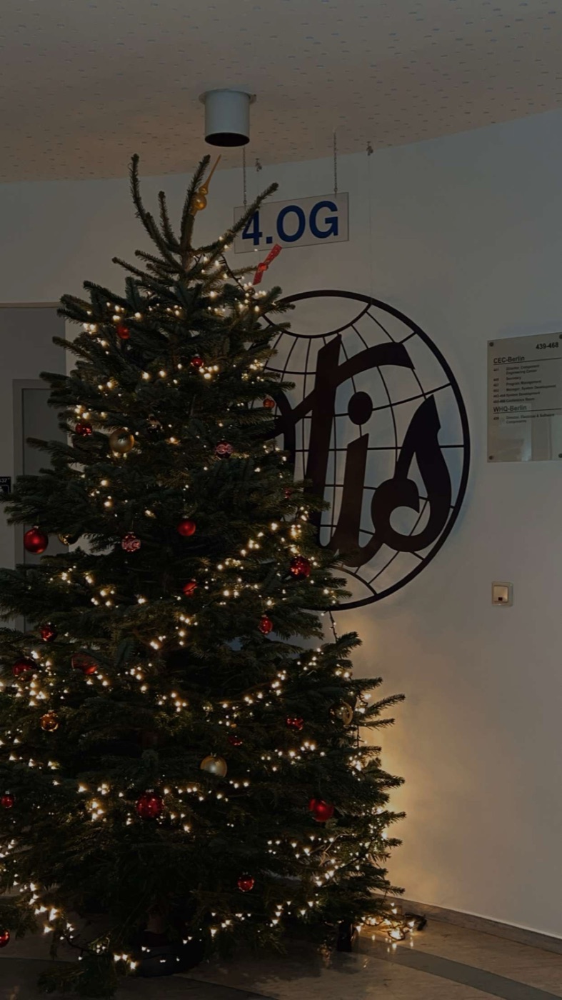 OTIS logo in the lobby on the 4th floor